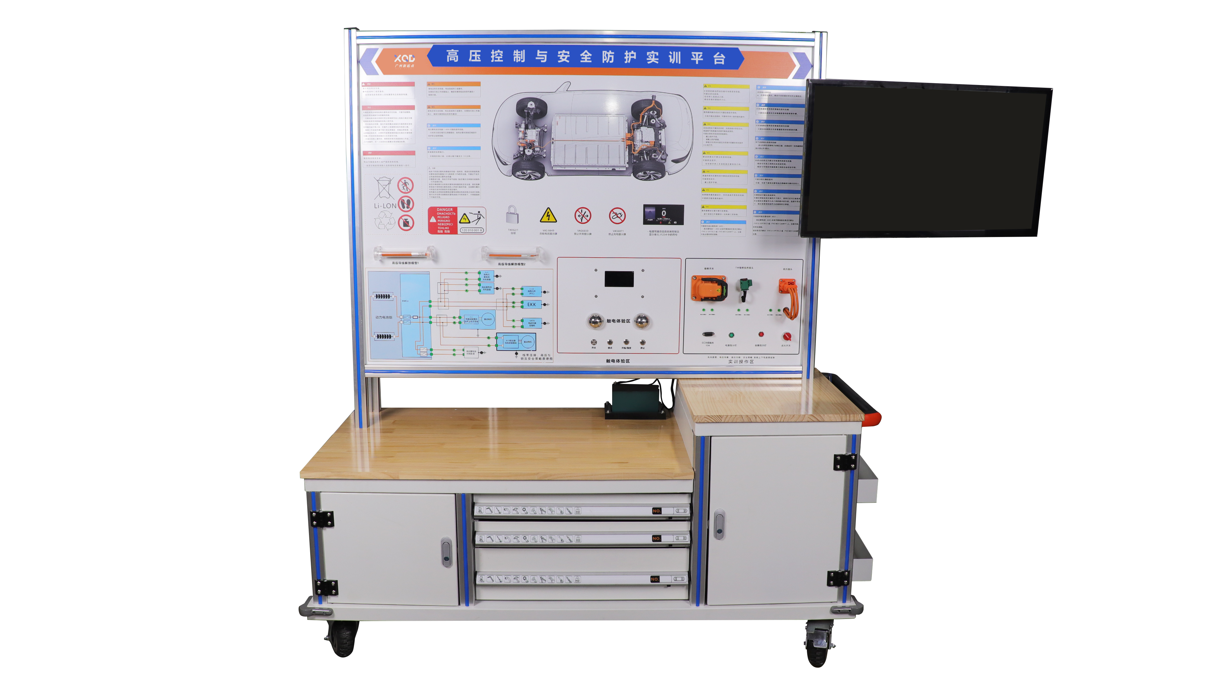 High-voltage control and safety protection training platform