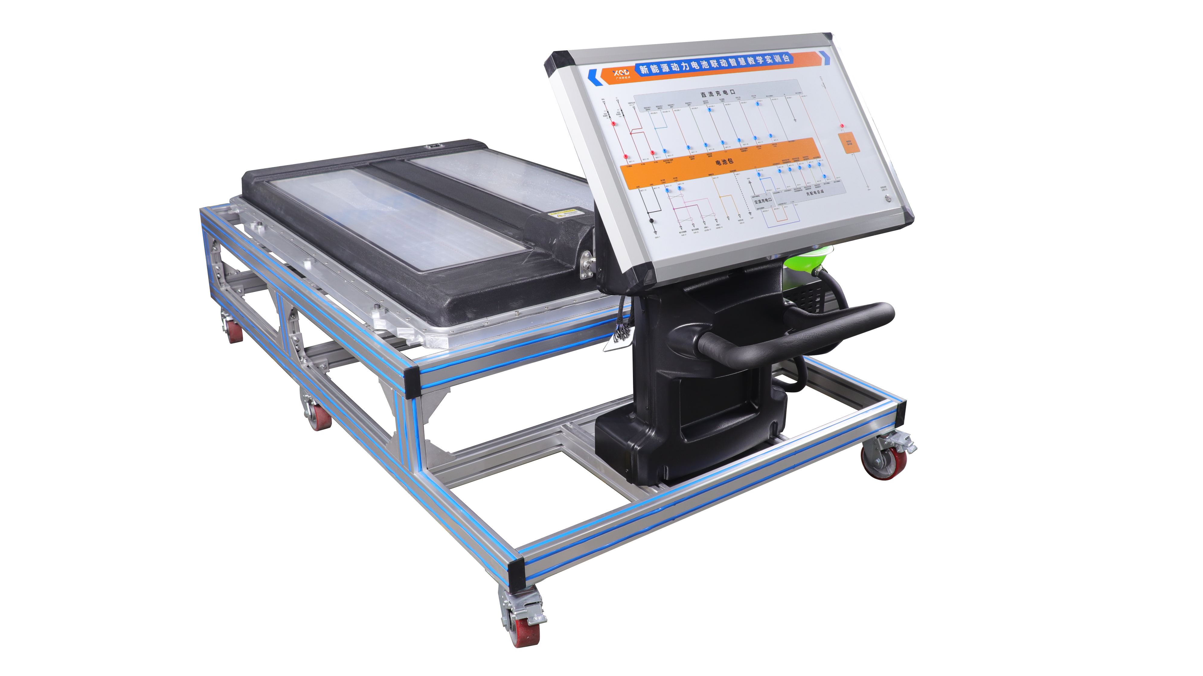 New energy vehicle control linkage teaching and training platform